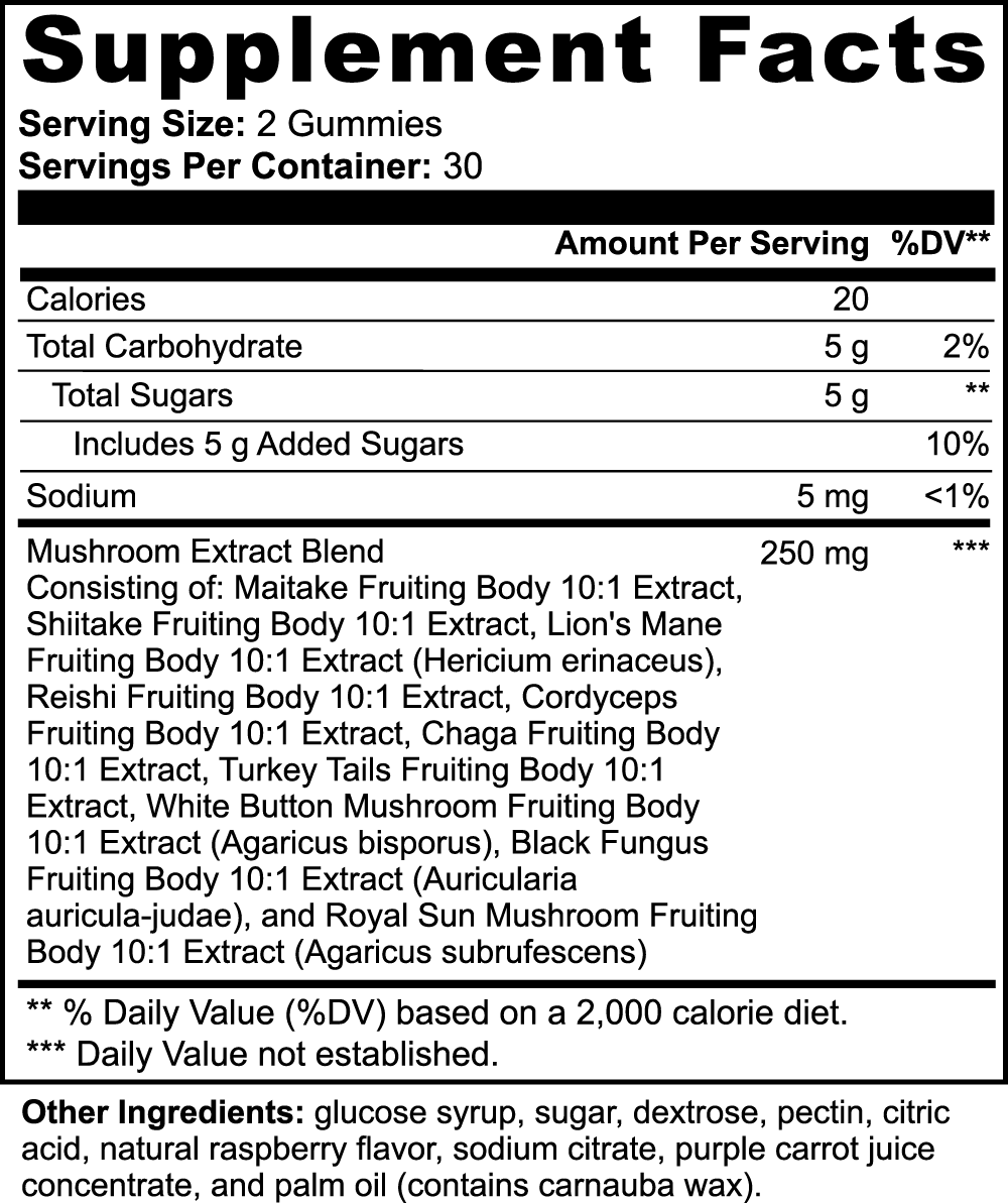 Mushroom Gummies (Extract Complex)