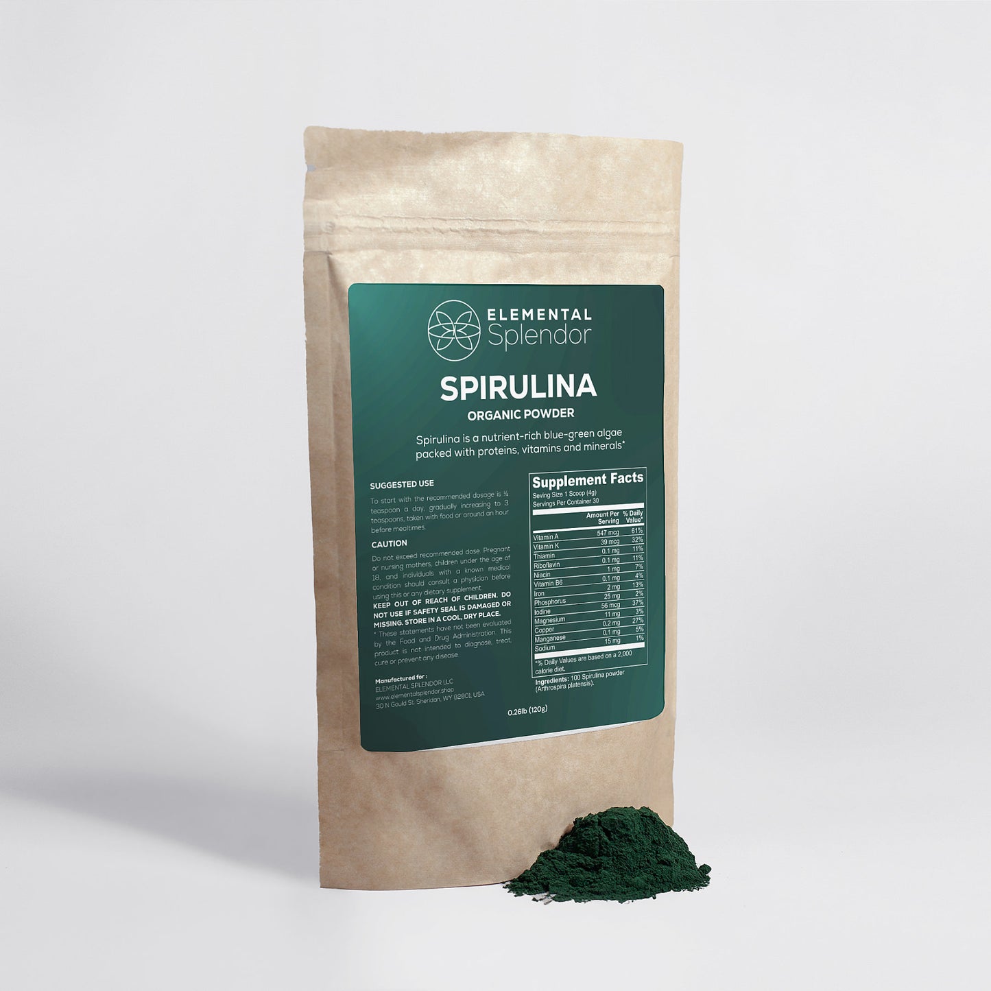 Organic Spirulina Powder